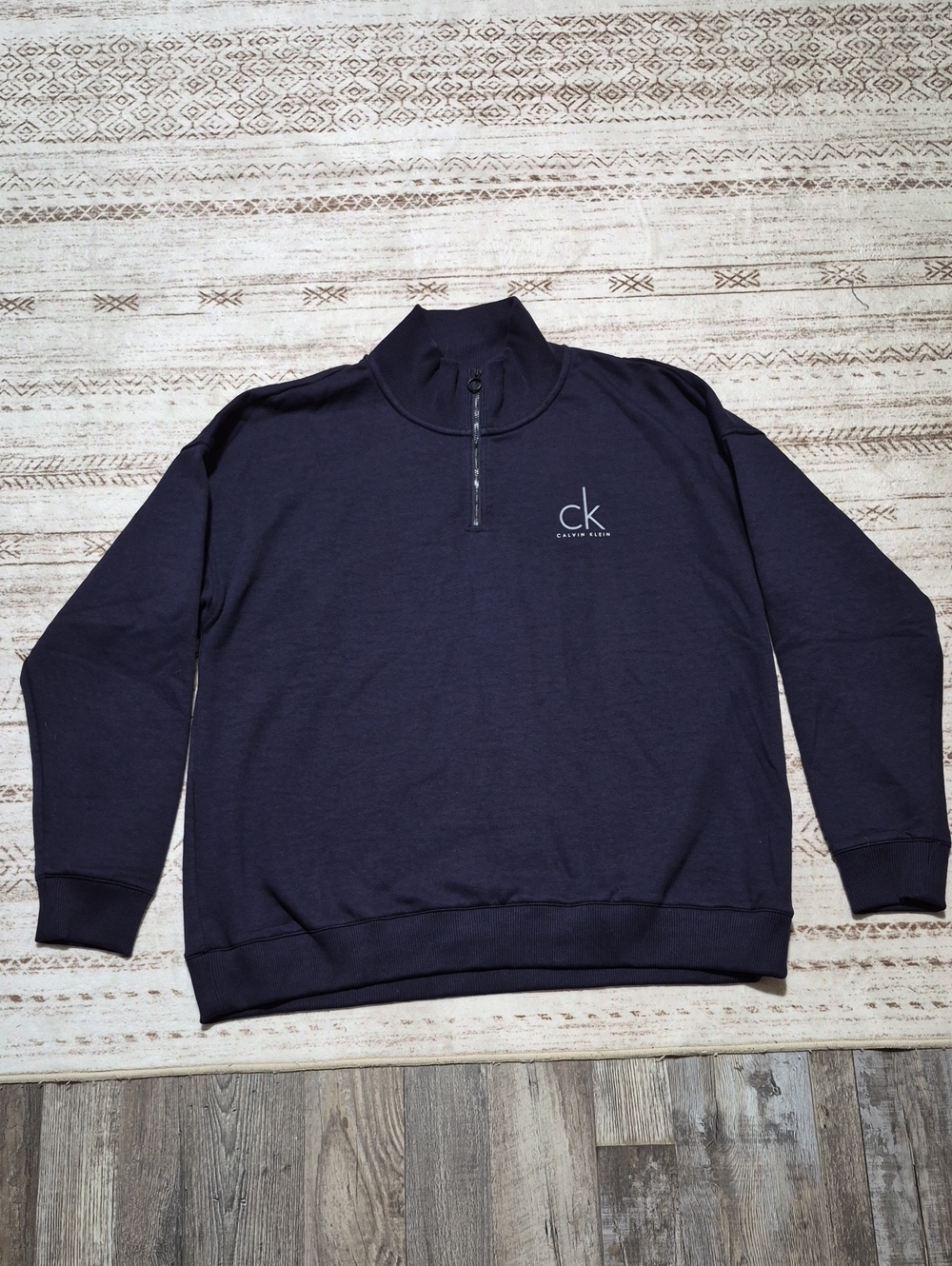 Calvin Klein Men's Dark Navy Quarter-Zip Pullover